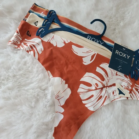 ROXY BRAND NEW 3-PACK NO SHOW THONG SIZE XL - Picture 2 of 7